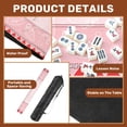 thumbnail image 6 of Travel Mahjong Mat 21" x 21" Seashell Starfish Coastal Soft Pink Coral Style Non-Slip Noise Reduction Mini Mahjong Tiles for Dominoes Poker Card, 6 of 6