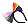 thumbnail image 4 of Diadema con lazo de arcoíris para adultos, diadema con lazo colorido, accesorio para disfrazarse, 4 of 7