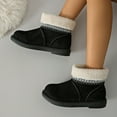 thumbnail image 6 of Xfvqtps Womens Boho Winter Boots Faux Shearling Lined Ankle Boots Slip on Snow Boots Casual Shoes Round Toe Non Slip Black, 6 of 9