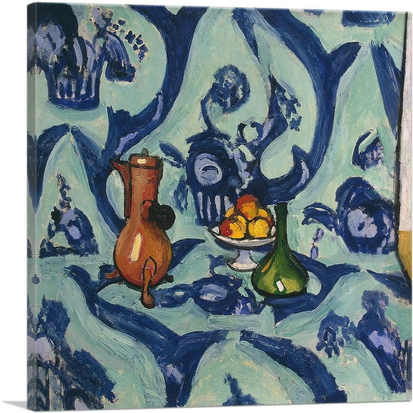 ARTCANVAS Still Life with Blue Tablecloth 1906 Canvas Art Print by Henri Matisse - Size: 12" x 12" (1.50" Deep)
