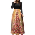 thumbnail image 2 of Joyeux Noël TIMIFIS Femmes Mode d'Automne Femmes Manches Longues Amples Unies Robes Maxi Décontractées Longues Robes Robe de Cocktail Robe de Fête Ligne A Vintage Robes de Retour à la Maison, 2 of 6
