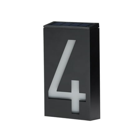 

Number Light Doorplate Guide-board Solar Wall Lamp Plaque Garden Lantern Rechargeable Address House Powered Waterproof Four
