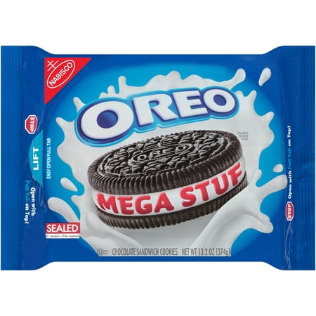 Nabisco Oreo Mega Stuf Chocolate Sandwich Cookies, 13.2 (Best Chocolate For Chocolate Covered Oreos)