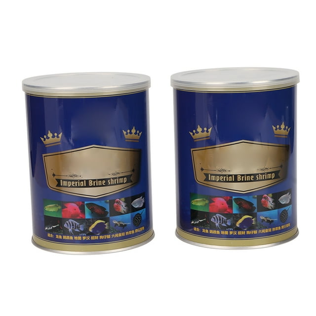 2 frascos de alimento para peces, camarones en salmuera liofilizados, saludable, nutritivo, aumenta la inmunidad, alimento para peces