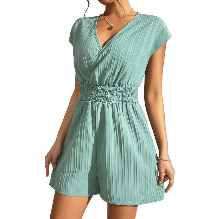 Mint green top romper jumpsuit
