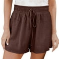 thumbnail image 2 of Womens Shorts Drawstring Mid-Rise Shorts Summer Casual Shorts for Women, 2 of 8