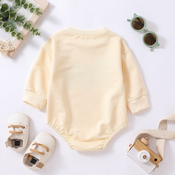 Vedolay Bodysuits for Winter Baby Boys Cute Fall Jumpsuits for Kids Backless Harem Strap Romper Jumpsuit Toddler Pants,Yellow 12-18 Months