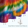 thumbnail image 6 of Colorful Rainbow Tie Dye Spiral Pattern Shower Curtain 36"x72" ,Bathroom Decorative Shower Curtains Set with 12 Hooks,Modern Waterproof Washable Shower Curtain, 6 of 6