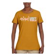 thumbnail image 2 of Mermaid Vibes Cute Shimmer | Womens Fashion Graphic T-Shirt, Gold, X-Large, 2 of 3