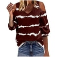 thumbnail image 1 of Birdeem Blouses pour Femmes Mode T-Shirt Décontracté Imprimé Col en V Manches 3/4 Blouse, 1 of 12