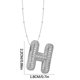 thumbnail image 1 of Collar Colgante de Oro Collar de Carta Incrustado con Collar de Cobre Hueco, Collar Colgante de Diamante de Carta Collar de Carta de Oro, 1 of 3