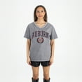 thumbnail image 4 of Women's Gameday Couture Gray Auburn Tigers Iconic Edge Rhinestone V-Neck T-Shirt, 4 of 7