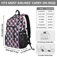 thumbnail image 3 of JIALIOU 14" Laptop Backpack Waterproof Airline Approved Stylish Casual Daypack for Travel Business College Work, Pied De Poule Pattern, 3 of 8