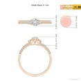 thumbnail image 3 of ANGARA Natural Three Stone Diamond Ring with in 14K Rose Gold for Women (Size-4.1mm | Color-H | Clarity-SI2) | April Birthstone, Birthday, Anniversary, Jewelry Gift for Women | Natural Diamond Ring, 3 of 8