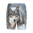 thumbnail image 7 of Daiia Majestic Snowy Wolf Mens Woven Stretch Pajama Short,Short Pajama Pants-Large, 7 of 7