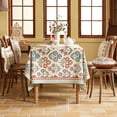 thumbnail image 3 of Fall Floral Linen Tablecloth for Rectangle Tables,French Rustic Table Cloth with Colorful Flowers Pattern,Farmhouse Decor for Kitchen Parties Thanksgiving Christmas New Year,55"*79", 3 of 6