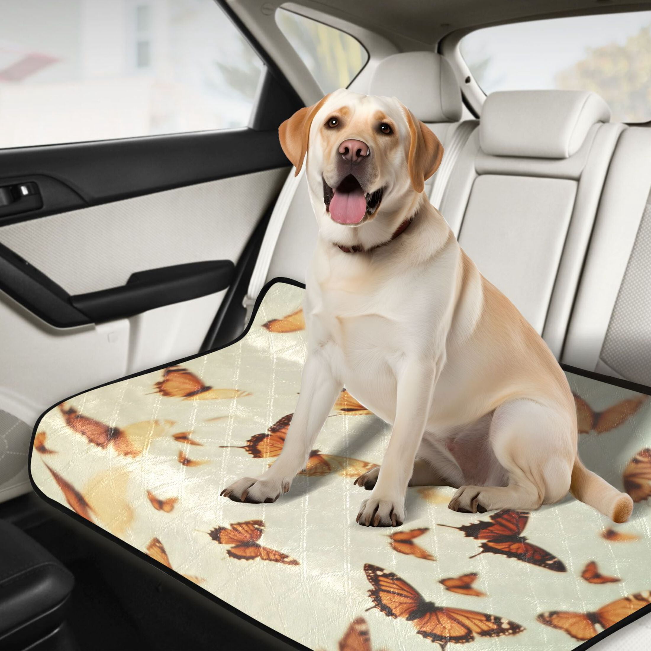 Washable Pet Pee Pads with Super Absorbent Reusable Training Pads for Dogs & Cats Butterflies Flying in The Air