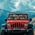 thumbnail image 3 of Uorisanigo Windshield Sun Shade Sunshade for 1997-2017 Jeep Wrangler Rubicon Sahara TJ JK JKU 2/4 Doors, Retro Aztec Highland Cow Car Sunshade Front Window Sun Visor, 3 of 7