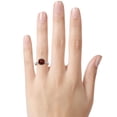 thumbnail image 3 of FJC Finejewelers 10k White Gold 7mm Solitaire Cushion-Cut Garnet Ring, 3 of 8