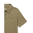 thumbnail image 3 of Wonder Nation Boys Short Sleeve Slub Polo Shirt, Sizes 4-18 & Husky, 3 of 3
