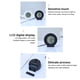 thumbnail image 2 of Inteprter Reloj despertador LCD Digital Snooze relojes calendario funciona con temperatura humedad hogar termómetro plástico hogar Termómetros Negro Inteprter HA063054-02B, 2 of 6
