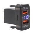 thumbnail image 1 of Enchufe De Carga Del Puerto USB, Enchufe Del Cargador Del Puerto USB Dual QC3.0 Adaptador De Corriente De Salida De Carga De Carga Rápida Para FJ Cruiser Fortuner Hilux, 1 of 8