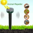 thumbnail image 4 of Solar Mole Repellent Ultrasonic, 4 Pc Round Stakes, Mole Repellent Solar Powered, Rodent Repellent Outdoor, Snake RepellentforYard, Lawn Garden Use, 4 of 8