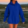 thumbnail image 2 of Resicozy Oversized Hoodies for Women 2025 Cute Hoodie Plus Size Plain Basic Soft Sweatshirts Tops Fall Winter Trendy Tops with Pocket Blue 4XL, 2 of 5