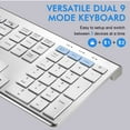 thumbnail image 3 of Rechargeable Wireless Keyboard Mouse, UrbanX Slim Thin Low Profile Keyboard and Mouse Combo with Numeric Keypad Silent Keys for Acer Chromebook 14" Laptop - White, 3 of 7