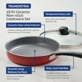 thumbnail image 6 of Tramontina Primaware 18 Piece CERAMIC Cookware Set, Red, 6 of 6
