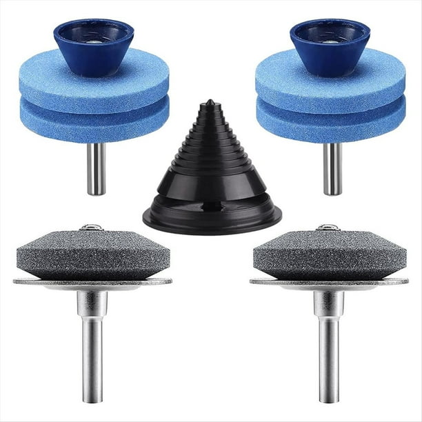 Afilador de Cuchillas para Cortacésped, Afilador de Cuchillas para Taladro con Equilibrador de Cuchillas, Afilador de Cuchillas para Taladro