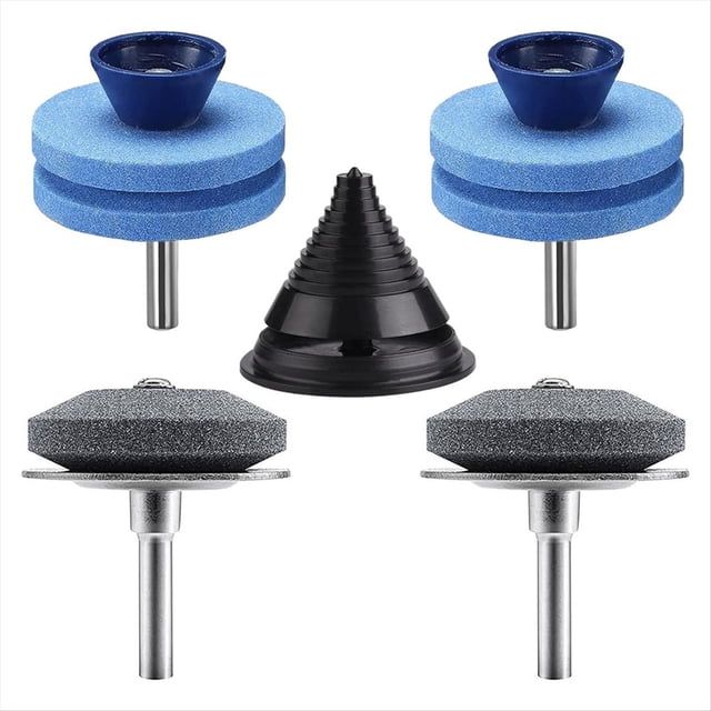 Afilador de Cuchillas para Cortacésped, Afilador de Cuchillas para Taladro con Equilibrador de Cuchillas, Afilador de Cuchillas para Taladro