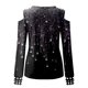 thumbnail image 4 of Gibobby Blusa Termica Mujer Top Off Impreso Hombro largo Blusa con cuello sexy Manga de encaje en V Blusa informal para mujer Blusa superior informal para mujer（Negro， XL), 4 of 5