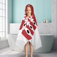 thumbnail image 6 of Red Christmas Reindeer Pattern Hooded Bath Towel，50"x30" for Ages 3 To 12 Kids, Quick Dry Lightweight Soft Microfiber Hood Beach Towel Cover Up for Kids, 6 of 7