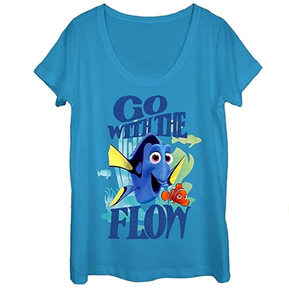 Finding Dory Go With The Flow Junior Women's T-Shirt (Small)