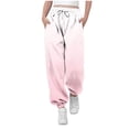 thumbnail image 2 of FAIWAD Boys Girls Gradient Sweatpants Elastic High Waist Athletic Jogger Pants Kids Cinch Bottom Pants Trendy Drawstring Loose Trousers, 2 of 8