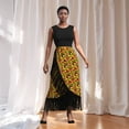 thumbnail image 5 of Bintarealwax African Skirt for Women Trendy Long Wrap Skirts Kente Print One Size Adjustable Tie Tassels Hem YF164, 5 of 5