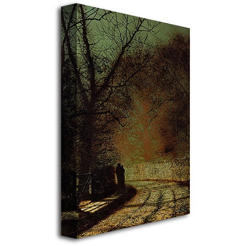 Trademark Fine Art "The Lovers" Canvas Art by John Atkinson Grimshaw