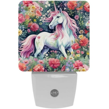

Unicorn LED Square Night Lights - Bedside Lighting Solution for a Soothing Ambience in Any Room - Energy Efficient and Sleek Design - Set of 2