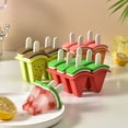 thumbnail image 3 of Película de dibujos animados de hielo cuatro juegos de moldes para paletas de frutas moldes para helados moldes para helados de sandía, 3 of 6