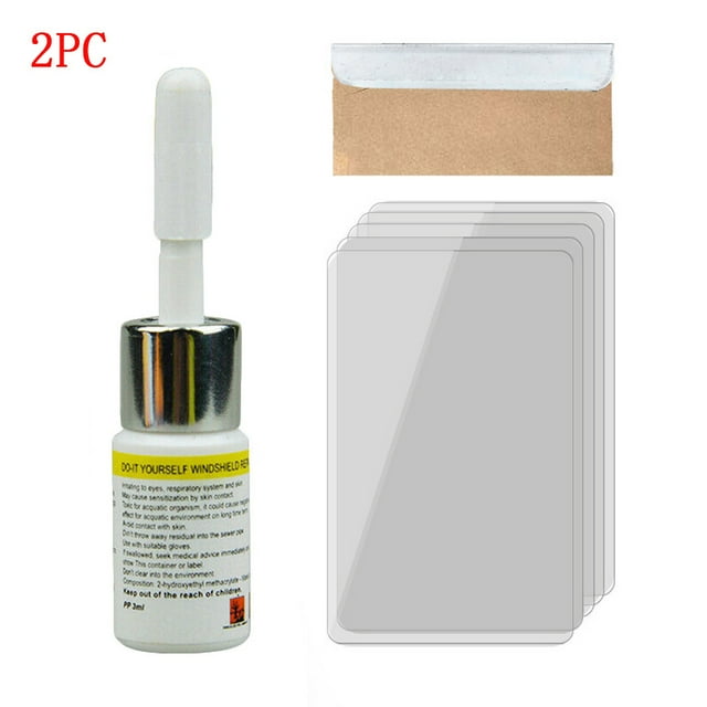 Lksixu Car Accessories Liquide de Réparation de Vitres Automobile Outil de Réparation de Fissures de Vitres de Voiture 3ML Accessoire Intérieur Universel de Voiture