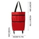 thumbnail image 3 of pstuiky Carrito de compras plegable, carrito de compras de tela suave con ruedas plegables, resistente, bolsa de compras reutilizable para ir de compras o de viaje, 3 of 4