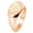 Rose Gold, variant on Sterling Silver Floral Lotus Heart Engraved Oval Flat Top Polished Ring