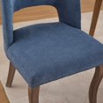 thumbnail image 5 of UHOMEPRO Dining Chair Set of 2, Mid-Century Fabric Upholstered Dining Room Chairs, Modern Kitchen Chairs with Curved Backrest and Copper Nails for Dining Room Living Room Kitchen, Blue, 5 of 9