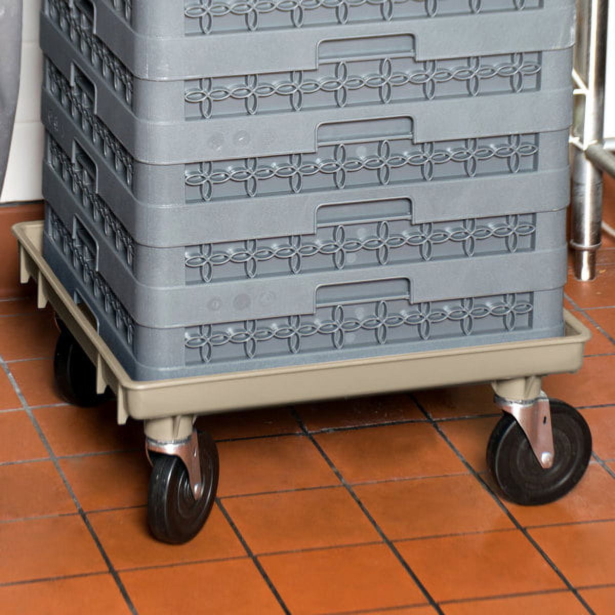 Traex 1697 Beige Glass Rack Dolly without Handles