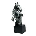 thumbnail image 3 of Busto de estatua de cabeza de caballo, escultura de animal de caballo, adorno de colección, arte decorativo Astilla, 3 of 9