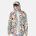 thumbnail image 3 of Pofeuu Colorful Spots Print Sun Protection Outdoor Lightweight Full Zip UV Cooling Hoodie Long Sleeve Summer Clothing for Outdoor Hiking-XX-Large, 3 of 5