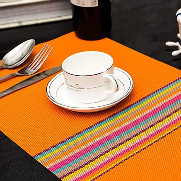 YSNOOWE 6Ud Manteles Para De PVC Con Aislamiento Térmico Y Exquisito Para Comedor
