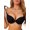 Black, variant on Women's Lace Underwire Push Up Bra Adjustable Wide Straps Soft Cup Minimizer B 36 Black
