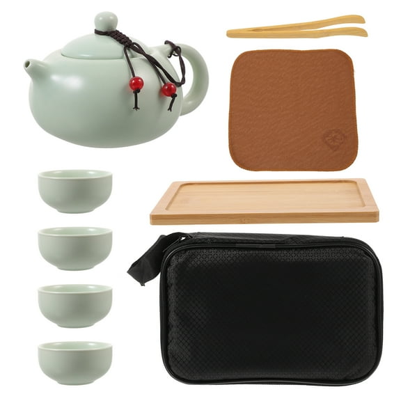 COSMOBETTY Ceramic Travel Teapot Set 1Set 8.3x5.3x3.4in
